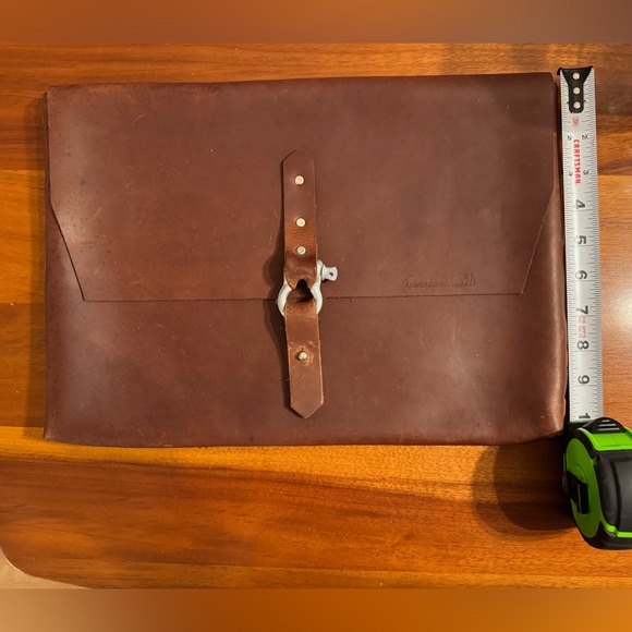 Industrial Leather Laptop Case - Picture 2 of 9